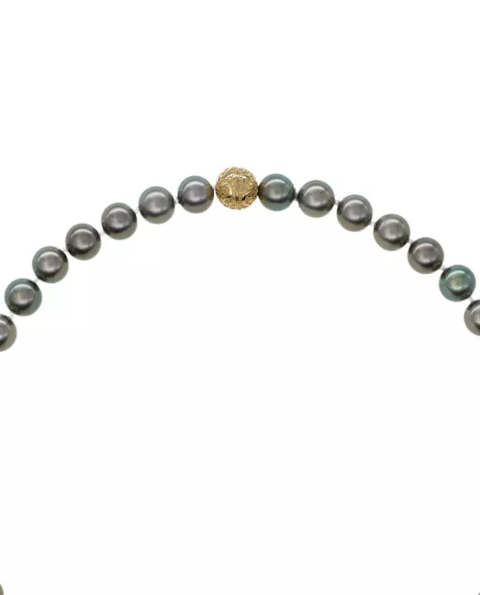 Golden Eye — Tahiti- & Südsee-Perlenkette mit 18 K Gelbgold Magnetverschluss | Maëla – Bild 4