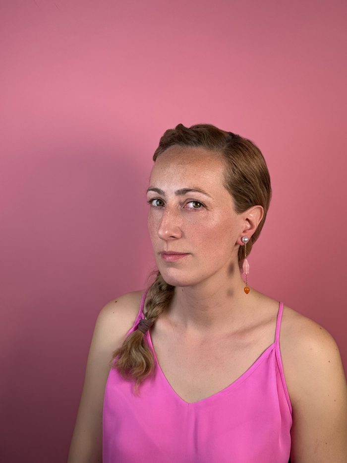 flamme d‘aurore – ohrring mit pink opal, karneol & akoya perle | maëla schmuck flamme d‘aurore – ohrring mit pink opal, karneol & akoya perle | maëla schmuck