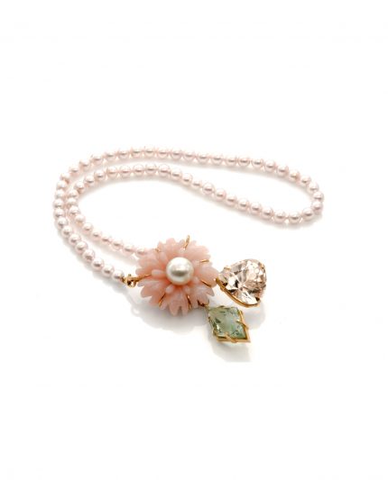 douce promesse – anhänger mit pinkem opal, morganit & prasiolith | maëla