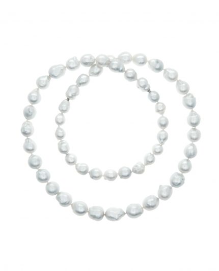 moonlight — südsee barockperlen kette (77 cm) in 18 k weißgold | maëla