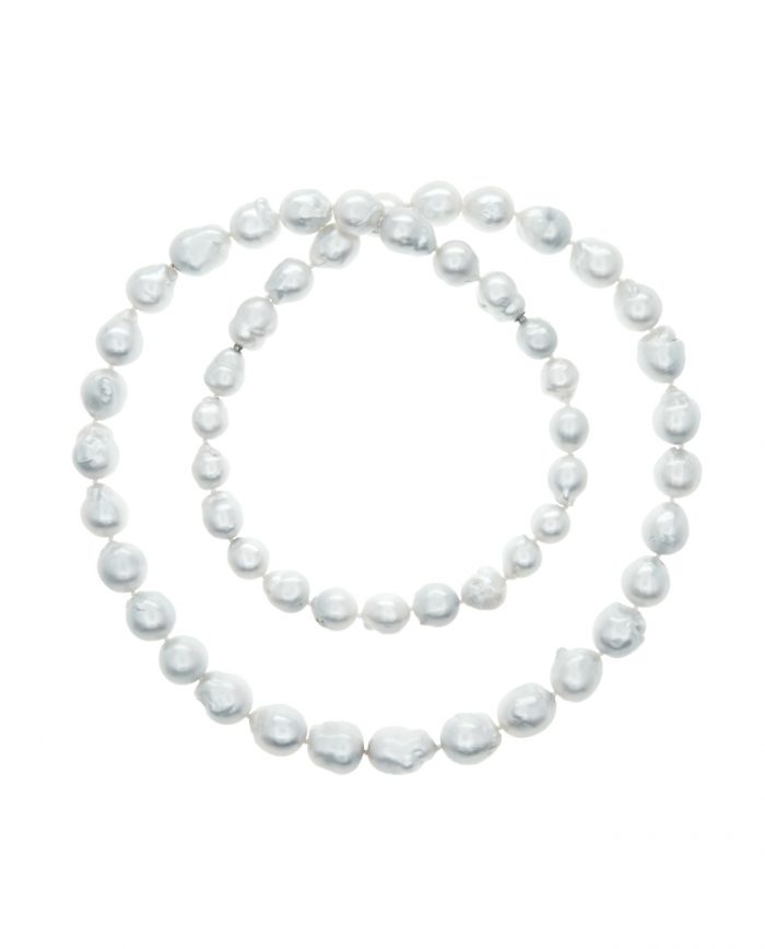 moonlight — südsee barockperlen kette (77 cm) in 18 k weißgold | maëla