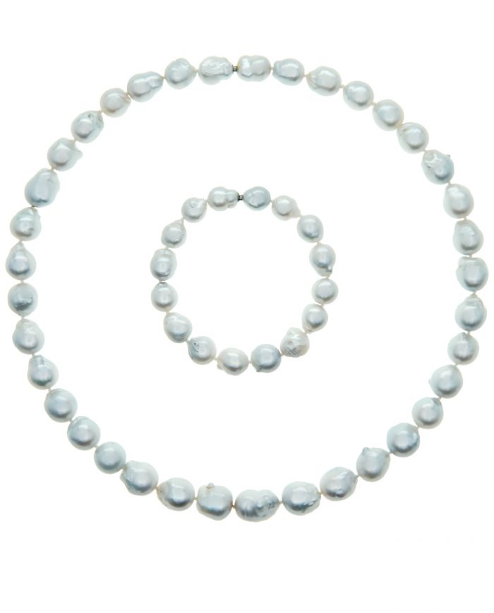 moonlight — südsee barockperlen kette (77 cm) in 18 k weißgold | maëla