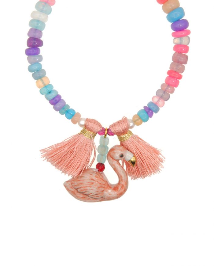 rosalie flamingo opal armband
