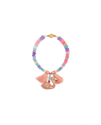 rosalie flamingo opal armband