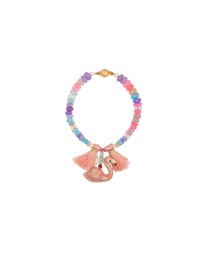 rosalie flamingo opal armband
